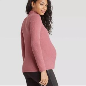 The Nines by Hatch Ribbed Jersey Knit Turtleneck Maternity M
Mauve Pink